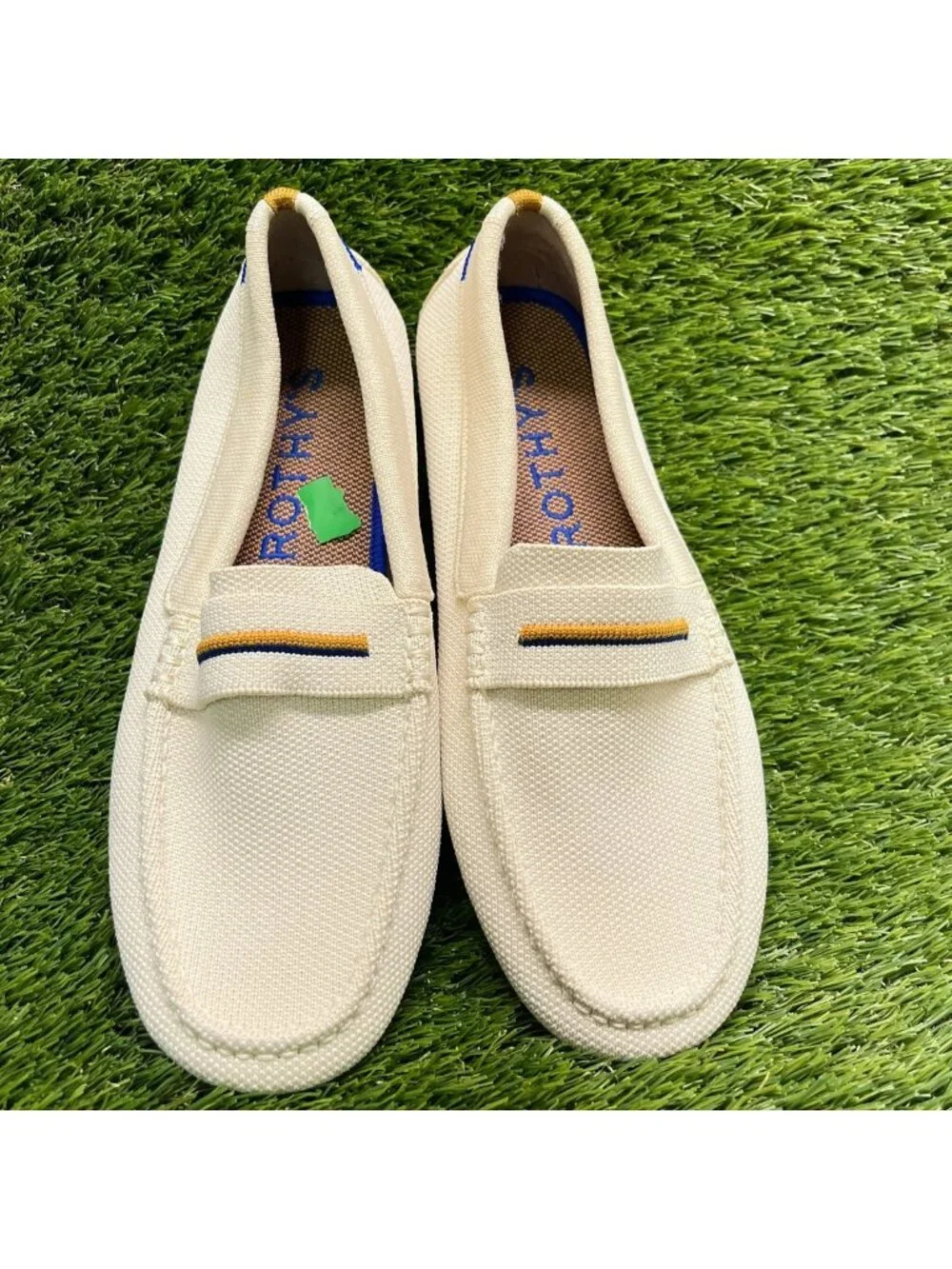 Rothy's The Driver Womens Size 7.5 Beige Casual Walking Slip-On Loafers Shoes